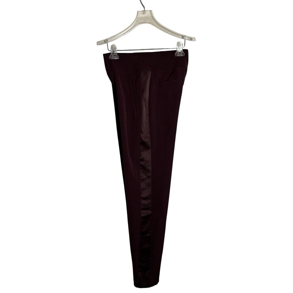 Athleta Endless Satin Side Stripe Spiced Cabernet Burgundy Pants Size 2 - Picture 5 of 14